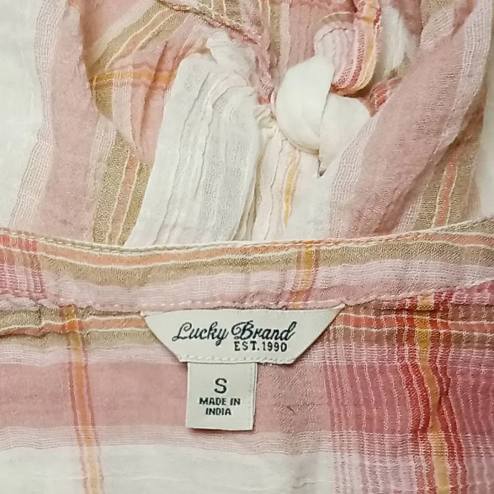 Lucky Brand Gauze Button Down Top - Picture 5 of 9
